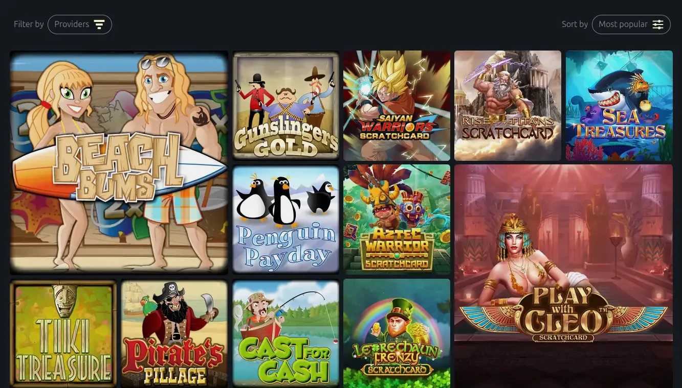 Lucky Elf instant play casino interface on desktop and mobile devices